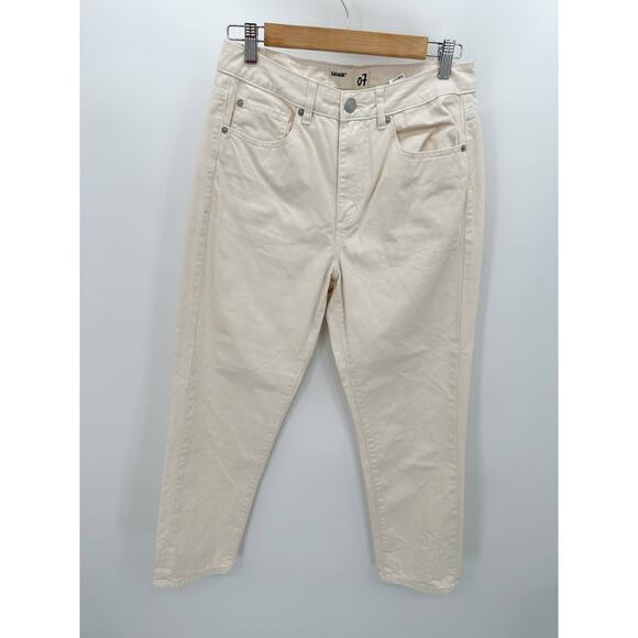 Garage Jeans Women Size 7 Cream Denim High Rise Straight Denim Cotton Pockets - Picture 8 of 8